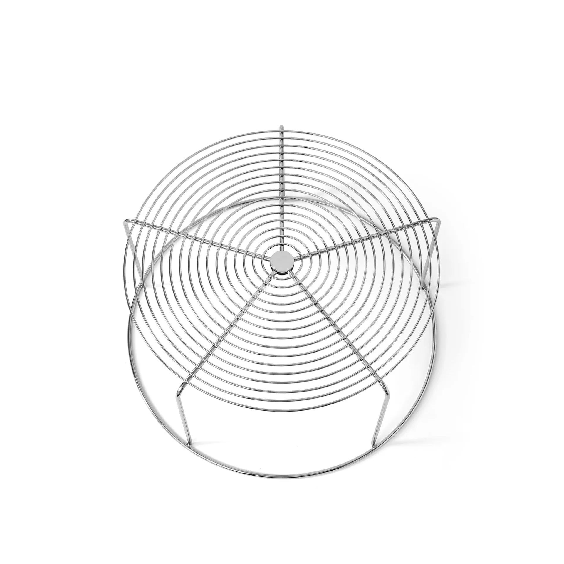 Mesa de centro Wire VP17, Acero inoxidable, Ø74x36 cm &Tradition
