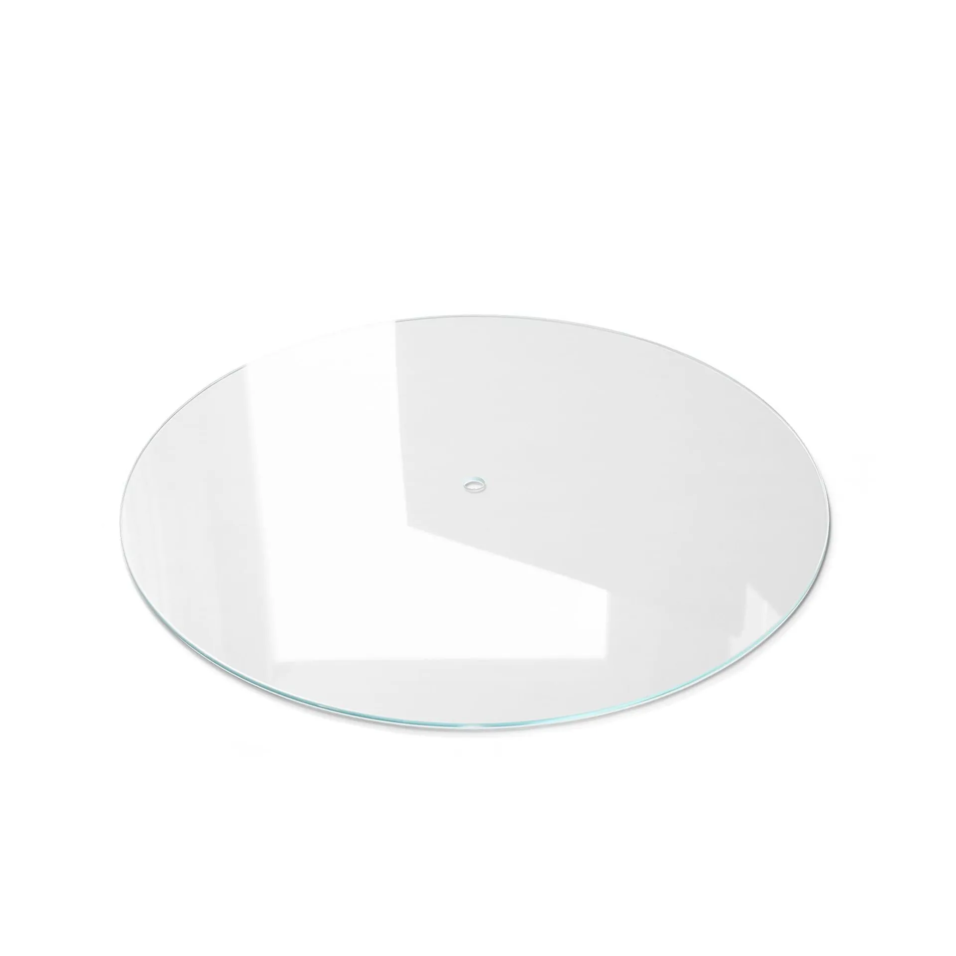 Mesa de centro Wire VP17, Acero inoxidable-cristal, Ø74x36 cm &Tradition