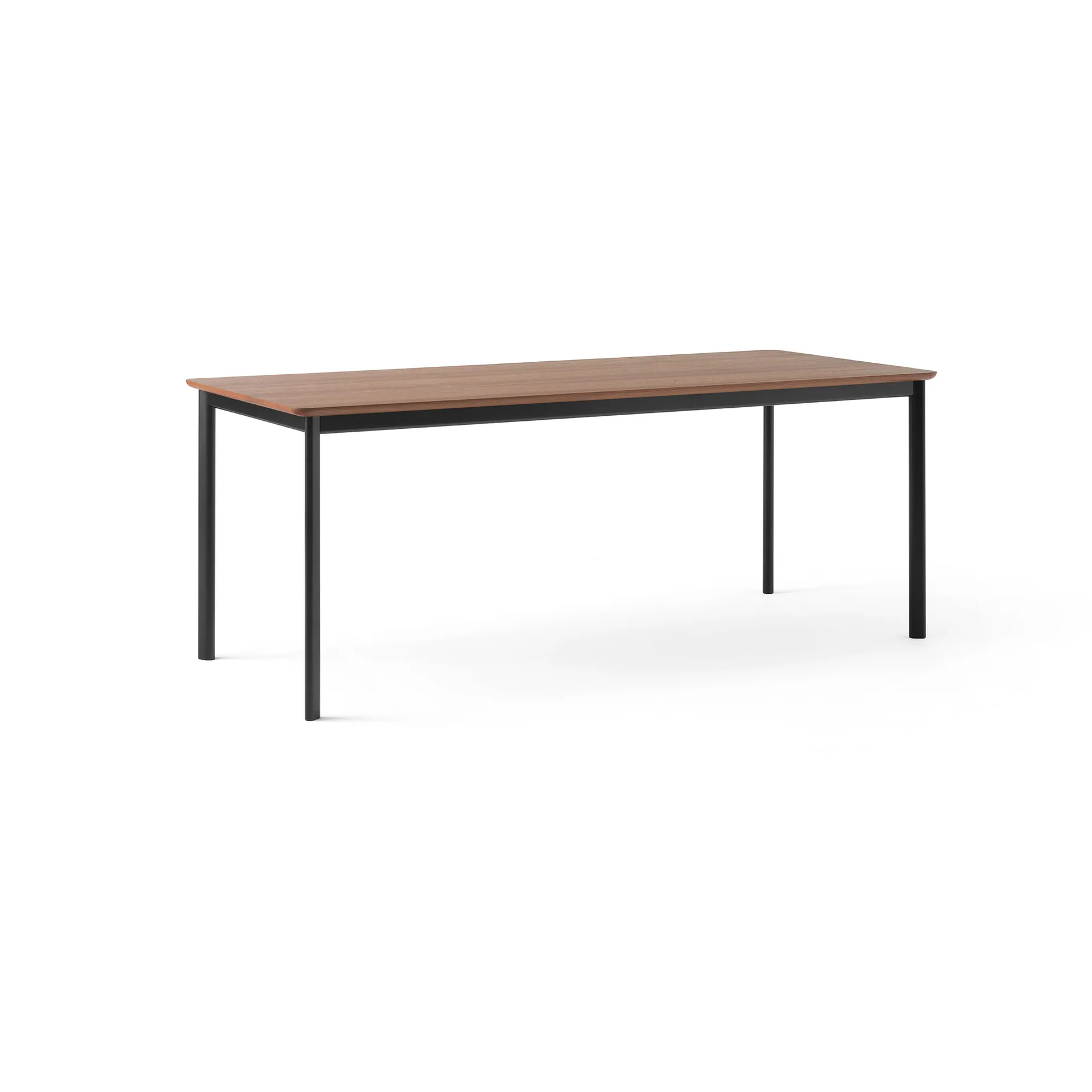 Mesa de comedor Drip HW116 83x193 cm, Black frame-clear lacq. walnut &Tradition