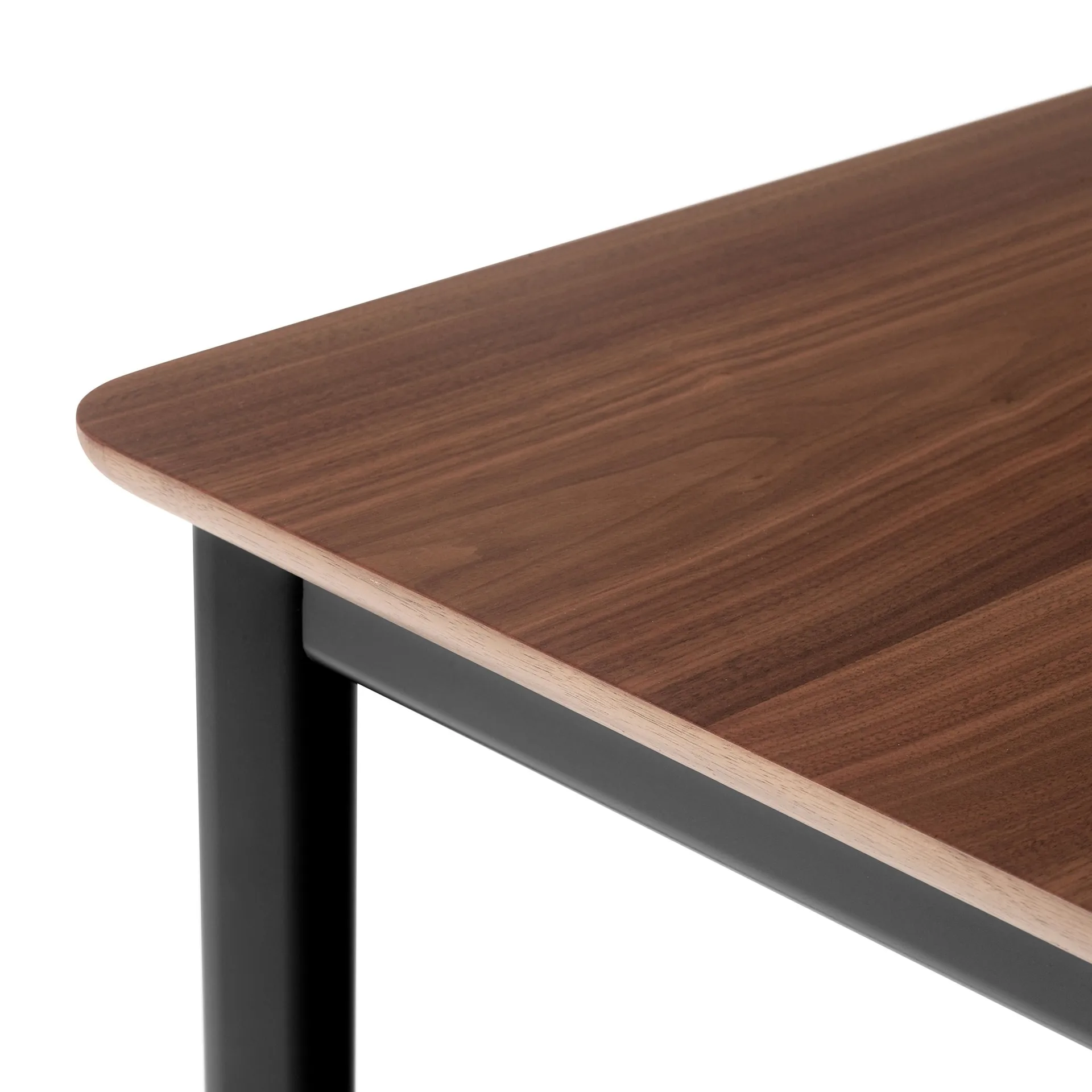 Mesa de comedor Drip HW116 83x193 cm, Black frame-clear lacq. walnut &Tradition