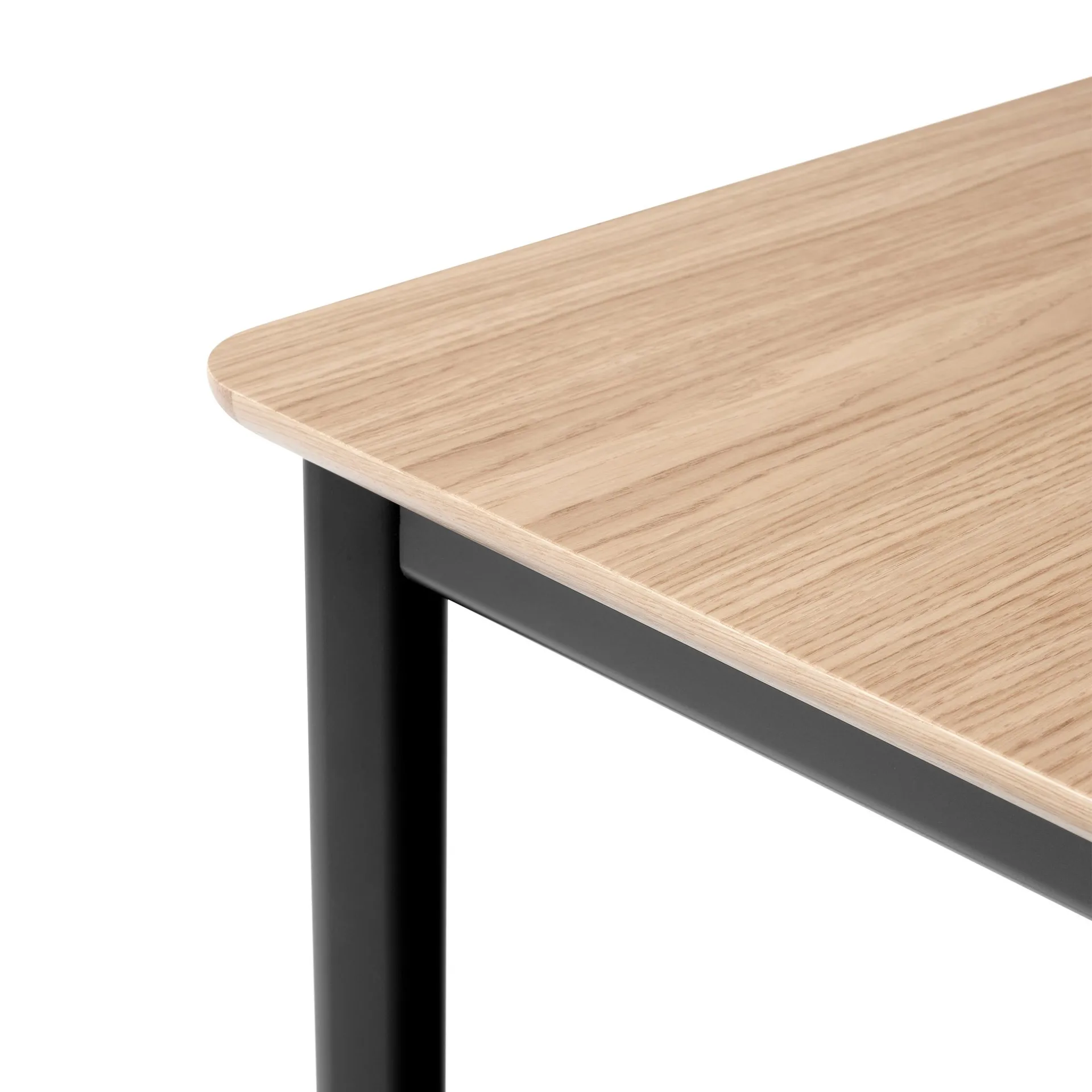 Mesa de comedor Drip HW117 103x253 cm, Black frame-clear lacq. oak &Tradition