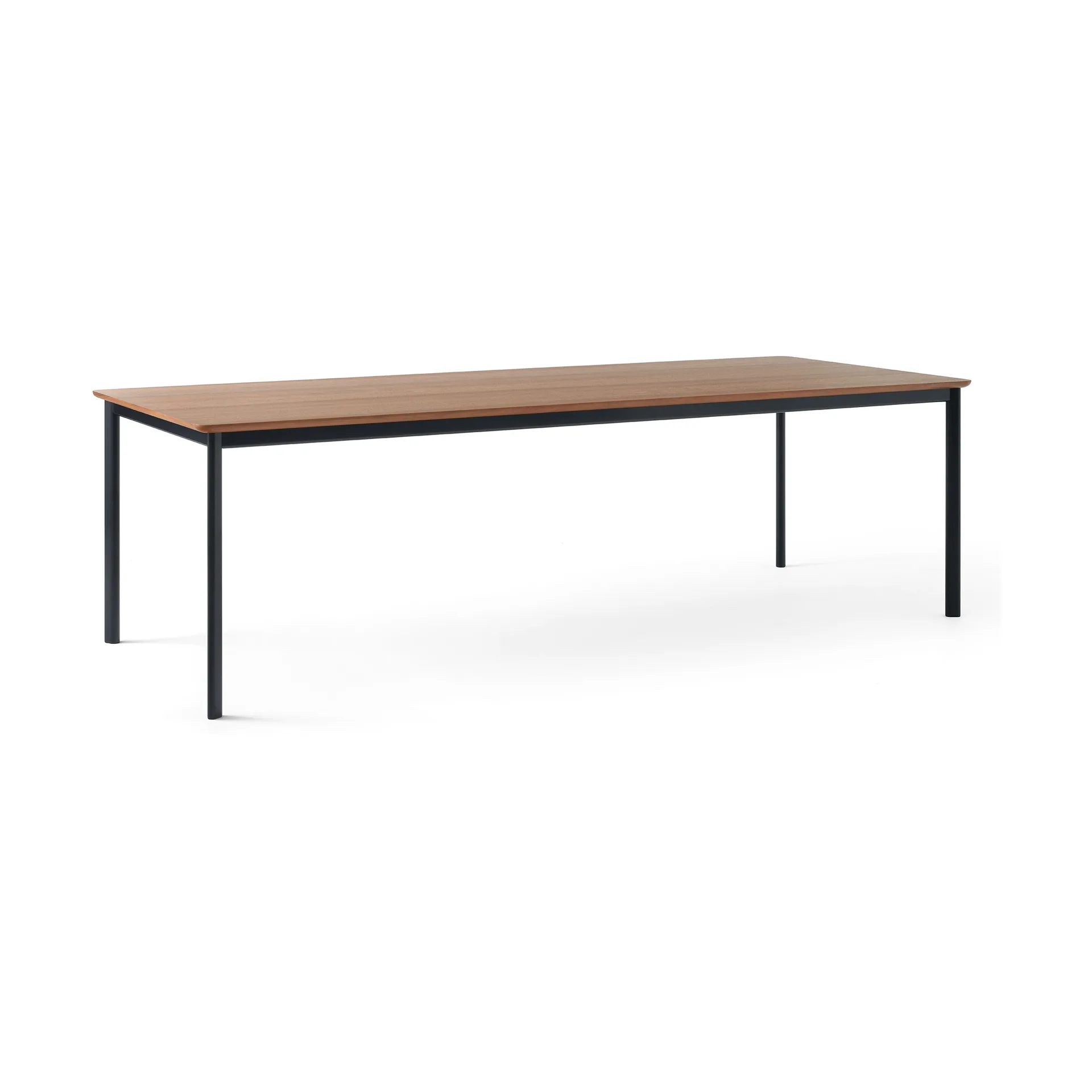 Mesa de comedor Drip HW117 103x253 cm, Black frame-clear lacq. walnut &Tradition