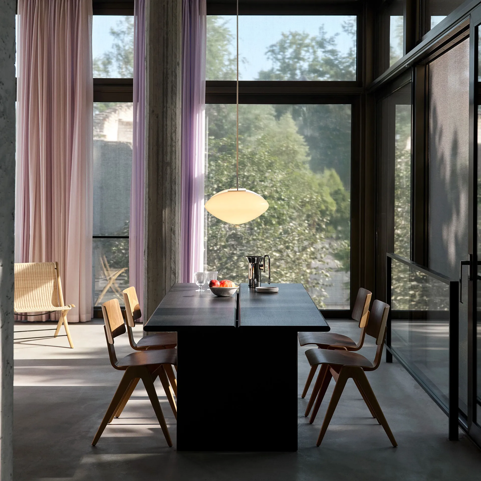 Mesa de comedor Ita OS1 95x200 cm, Dark stained oak &Tradition