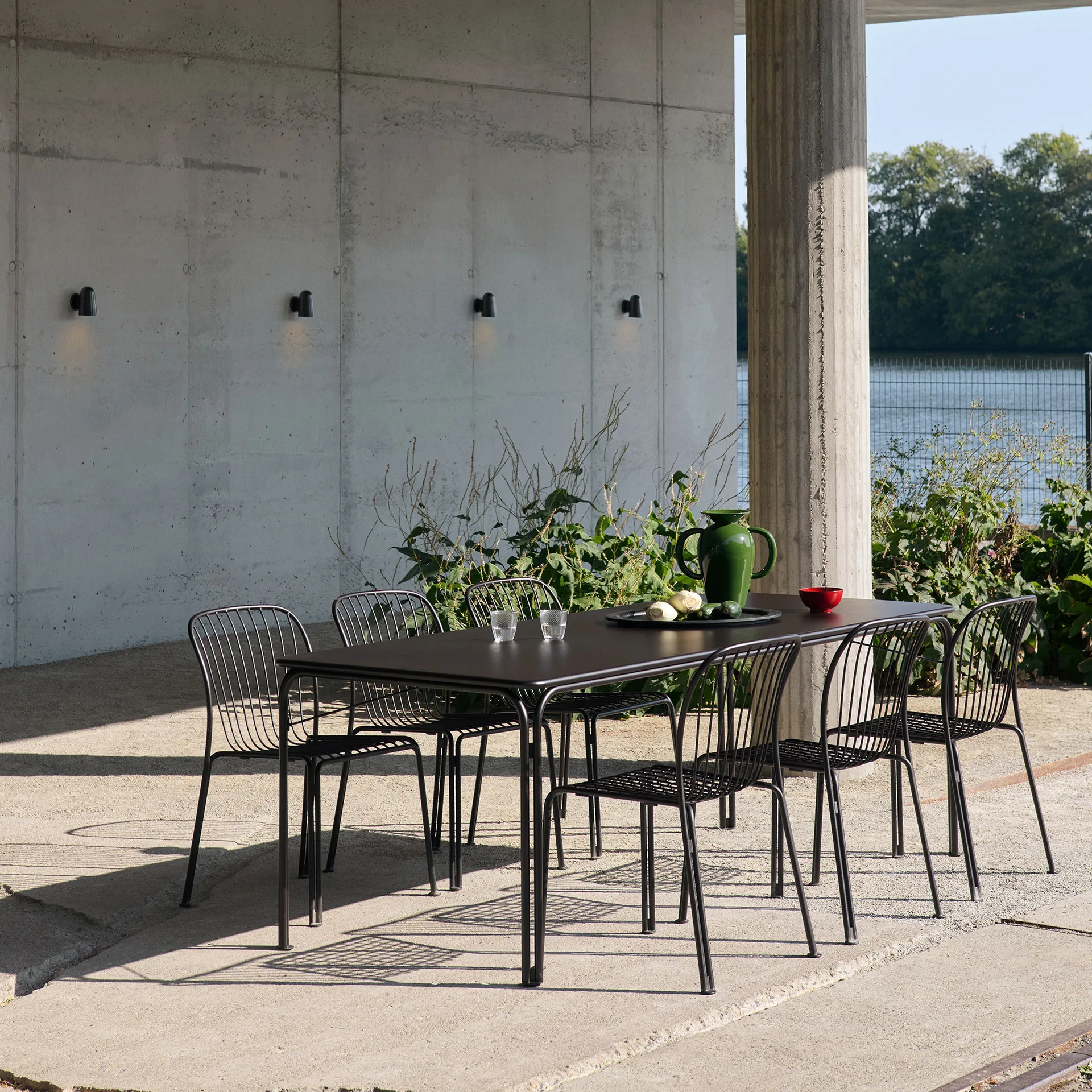 Mesa de comedor Thorvald Outdoor SC99, 220 cm, Warm black &Tradition