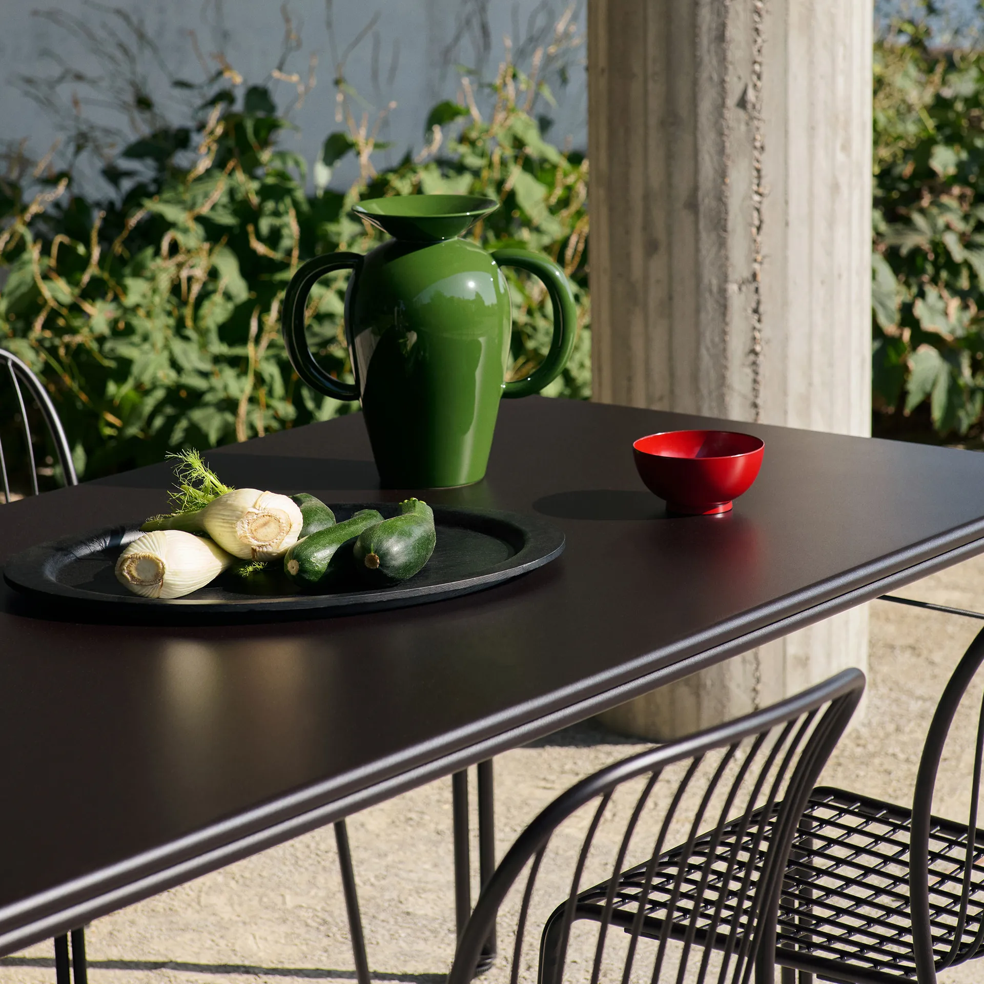 Mesa de comedor Thorvald Outdoor SC99, 220 cm, Warm black &Tradition