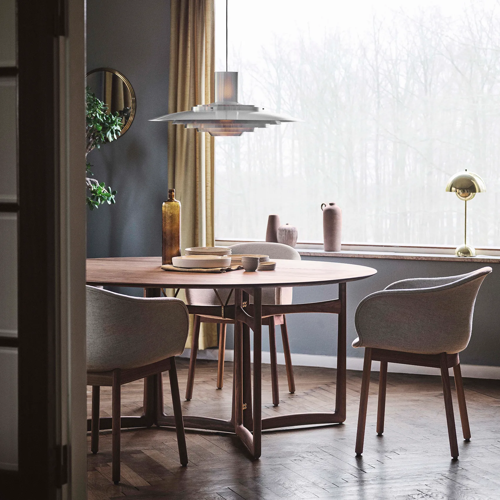 Mesa Drop Leaf HM6, Nogal &Tradition