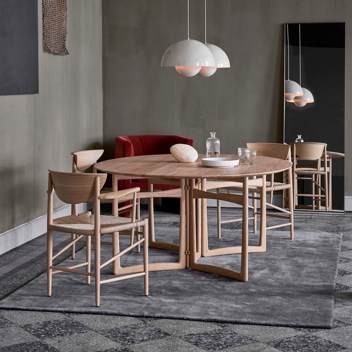 Mesa Drop Leaf HM6, Roble aceitado blanco &Tradition