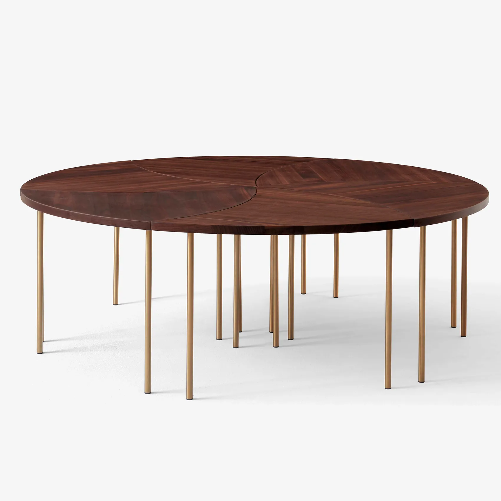 Mesa lateral Pinwheel HM7, Nogal &Tradition