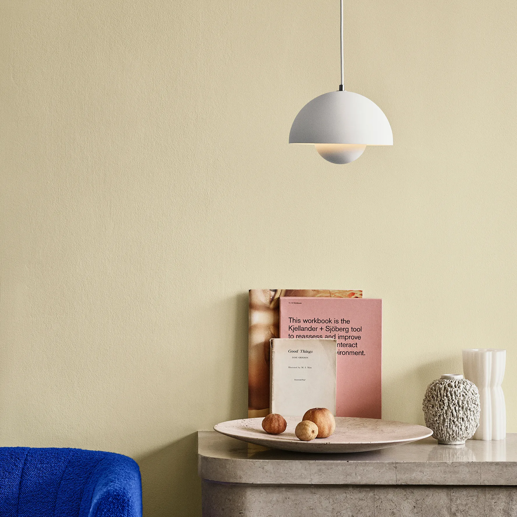 Plato Travertine SC55, Ø50 cm &Tradition