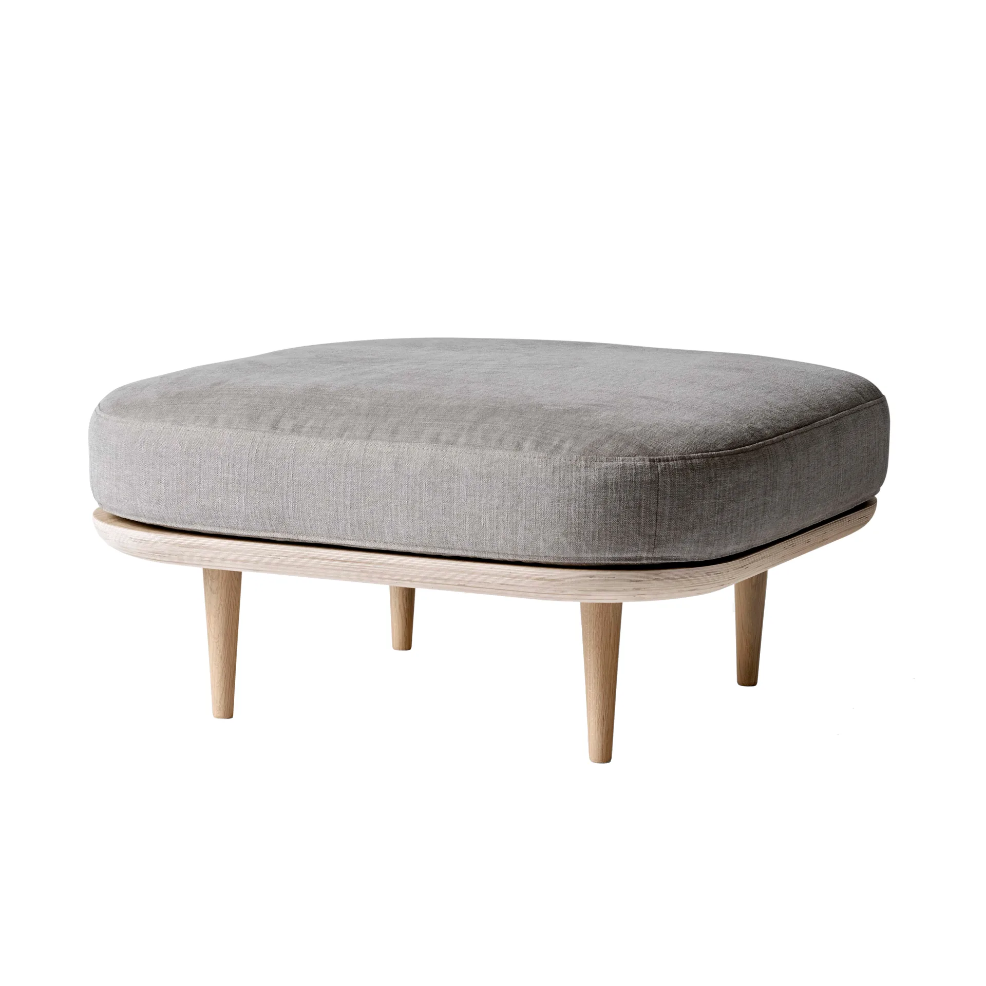 Puff para sentarse Fly SC9, roble barnizado claro + tela beige &Tradition