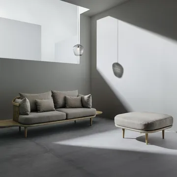 Puff para sentarse Fly SC9 - roble barnizado claro + tela beige - &Tradition