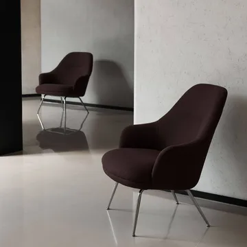 Rely HW139 lounge chair - Saxion 0397-cromo - &Tradition