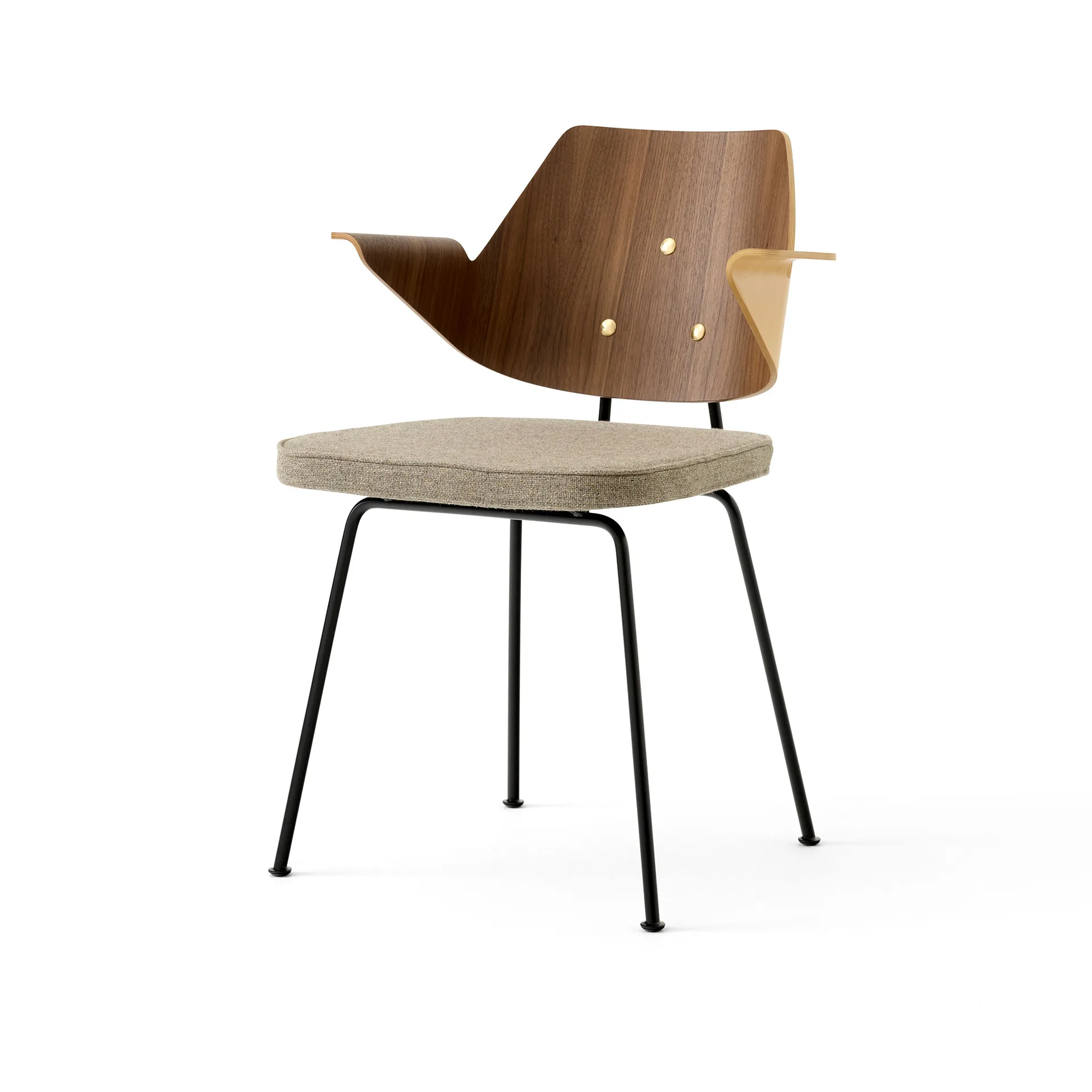 Silla con reposabrazos RFH RD7, Walnut-beech-brown &Tradition