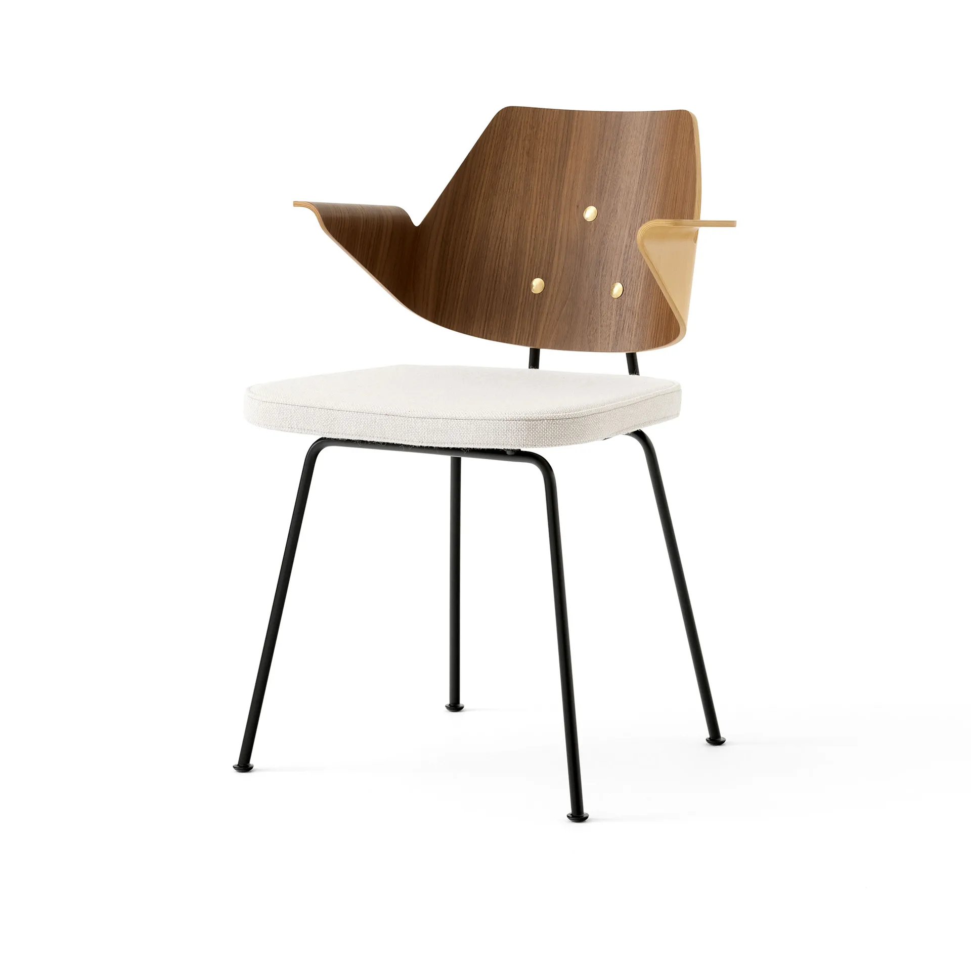 Silla con reposabrazos RFH RD7, Walnut-beech-offwhite &Tradition