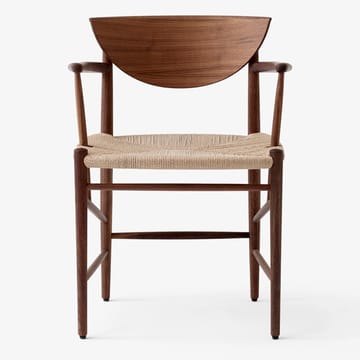 Silla Drawn HM4 con reposabrazos - Nogal - &Tradition
