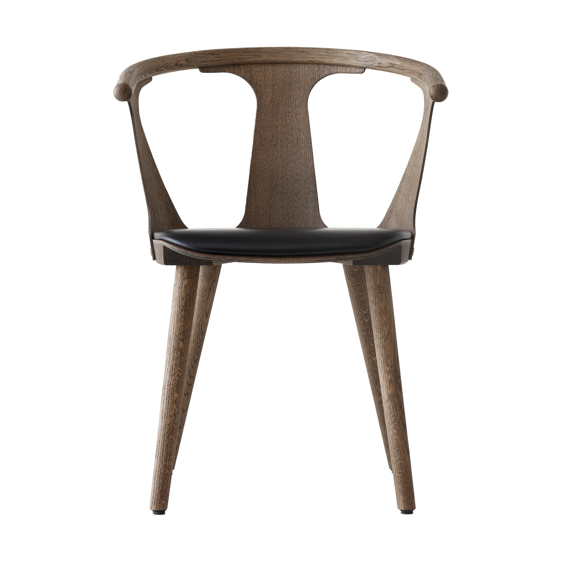 Silla In Between SK2, Roble ahumado aceitado-Noble black leather &Tradition