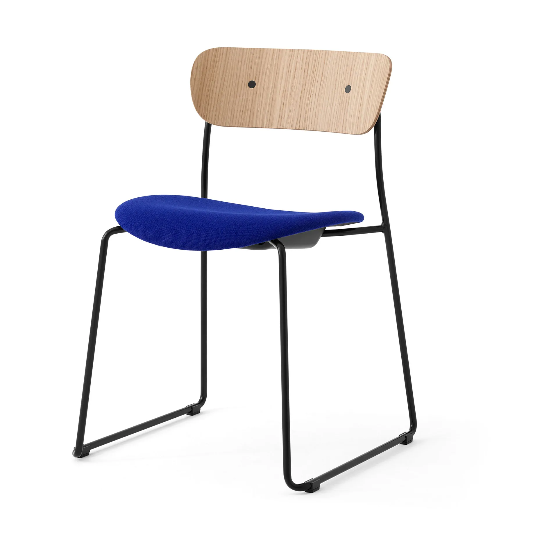 Silla Pavilion AV52 con asiento tapizado, Black-Hallingdal 0753 &Tradition