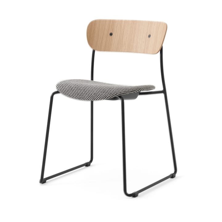 Silla Pavilion AV52 con asiento tapizado - Black-Sisu 0165 - &Tradition