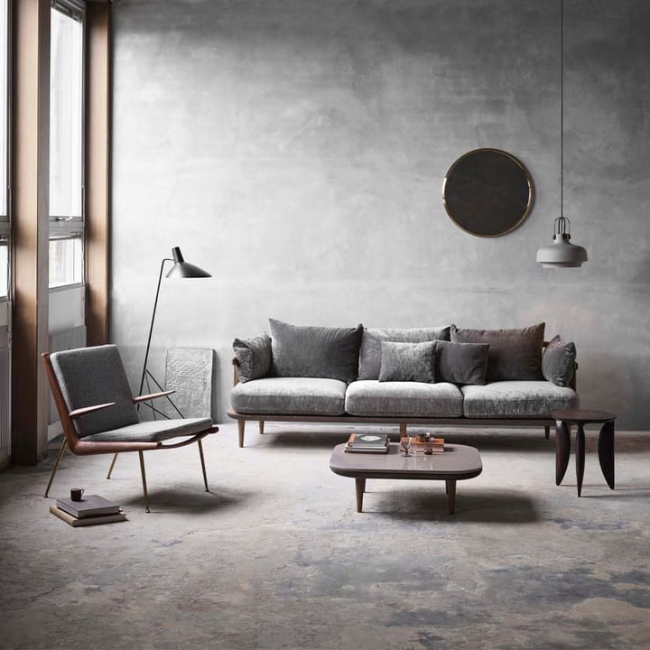 Sillón Boomerang HM2, Karakorum 003 beige, nogal aceitado &Tradition