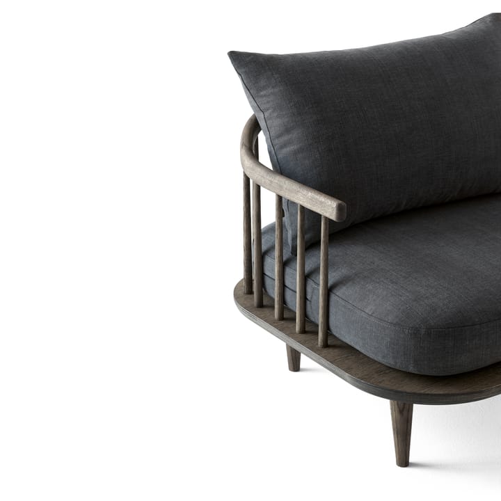 Sillón Fly SC1, Roble aceitado ahumado + tela gris &Tradition