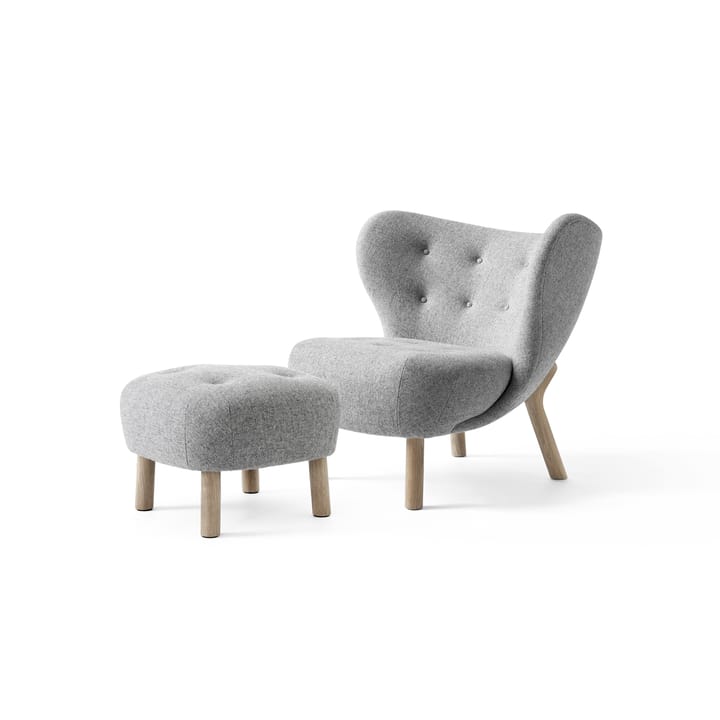 Sillón Little Petra VB1 incl. puf ATD1 - Roble aceitado blanco-Hallingdal - &Tradition