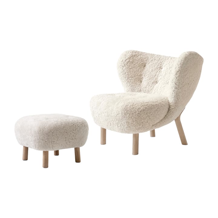 Sillón Little Petra VB1 incl. puf ATD1 - roble aceitado blanco-Moonlight - &Tradition