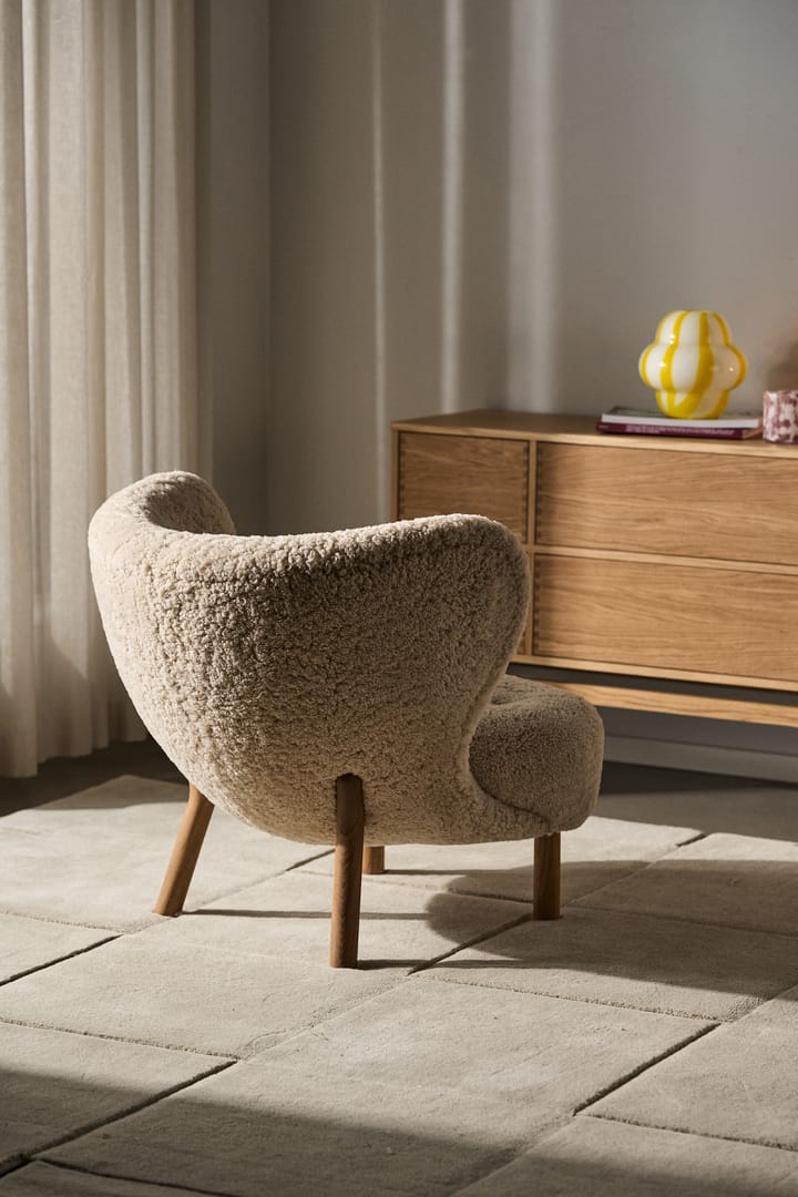 Sillón Little Petra VB1, Roble tratado con aceite blanco-Moonlight &Tradition