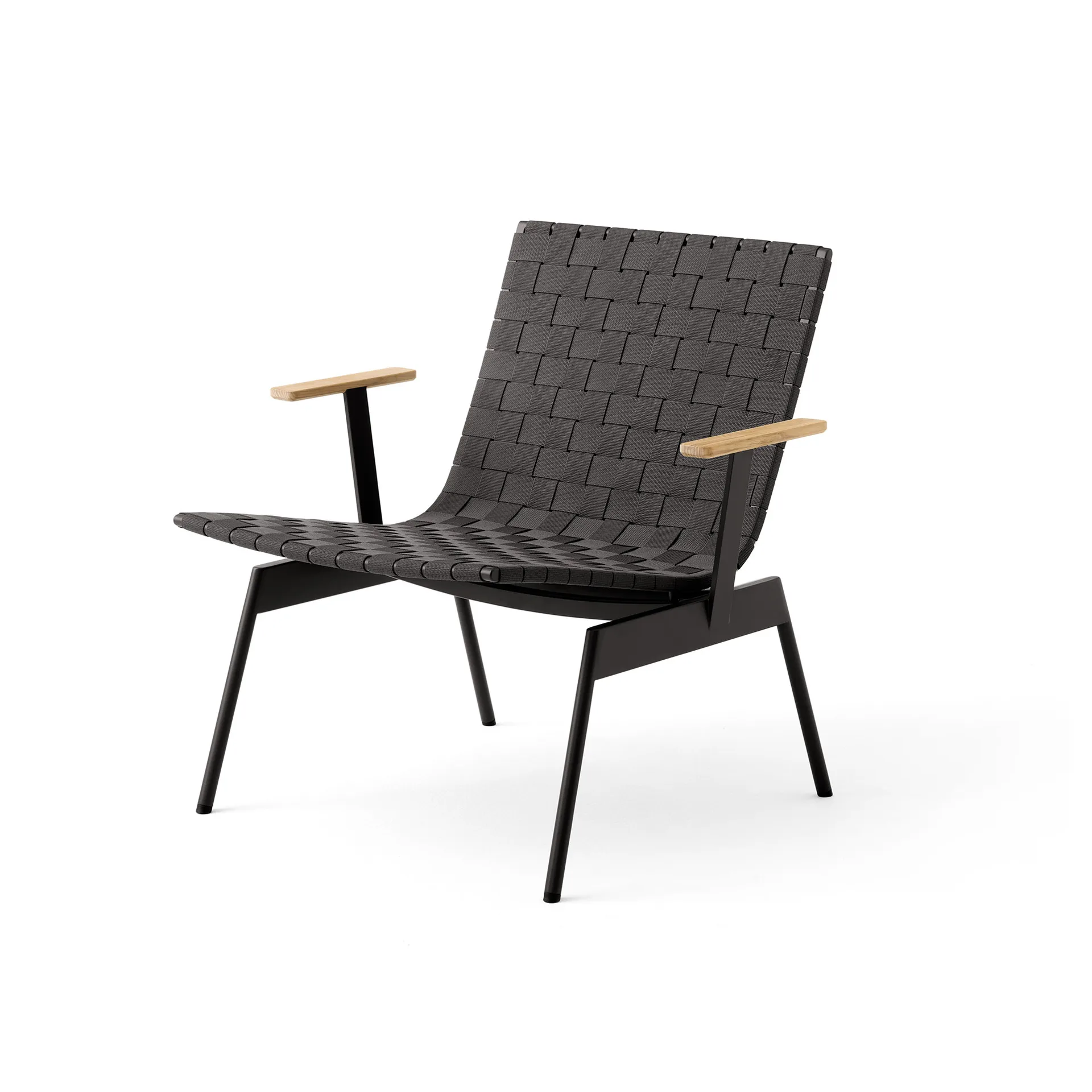 Sillón lounge con reposabrazos Ville Outdoor AV45 , Warm black &Tradition