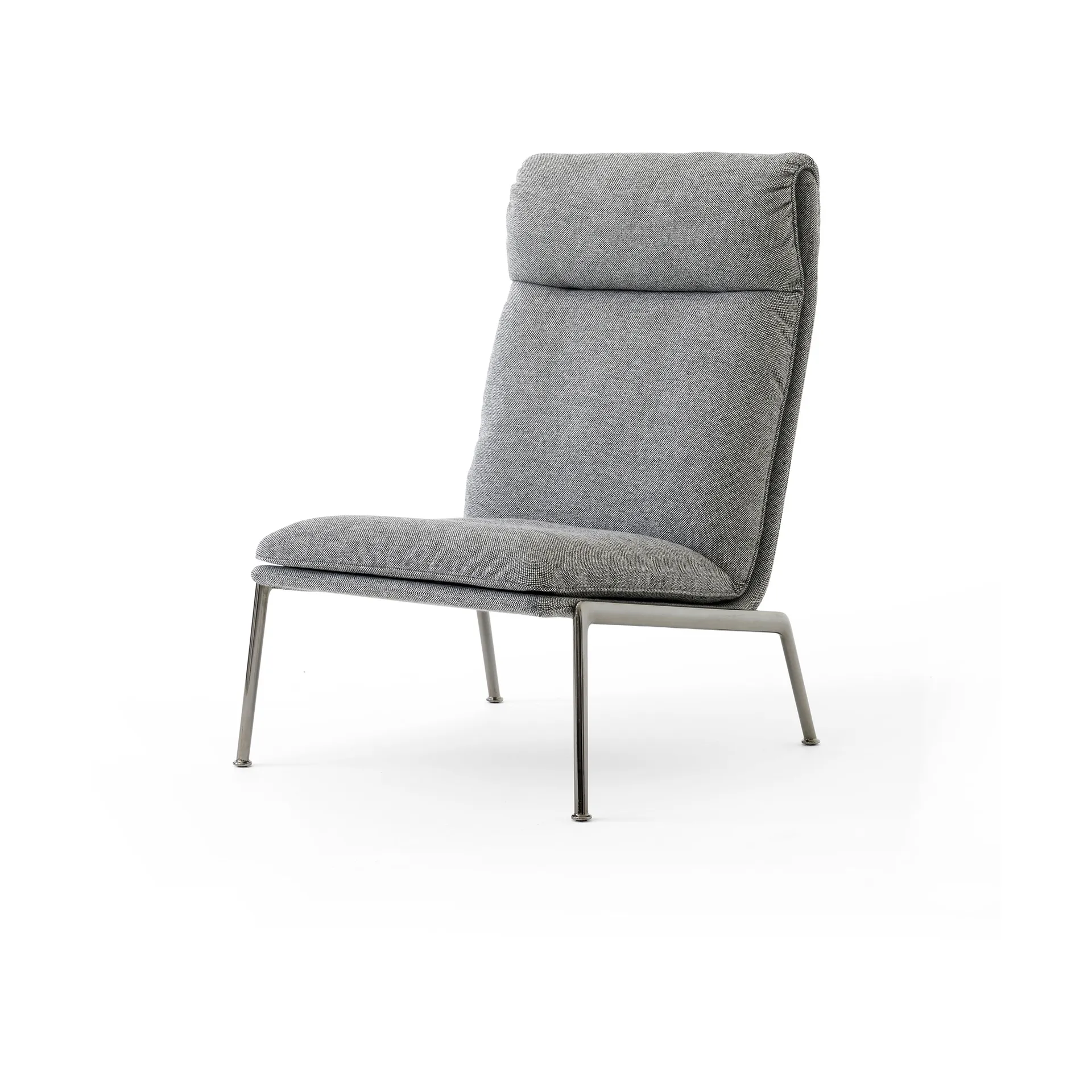 Sillón lounge Muno LN16 High back, Dark chrome-Hallingdal 0126 &Tradition