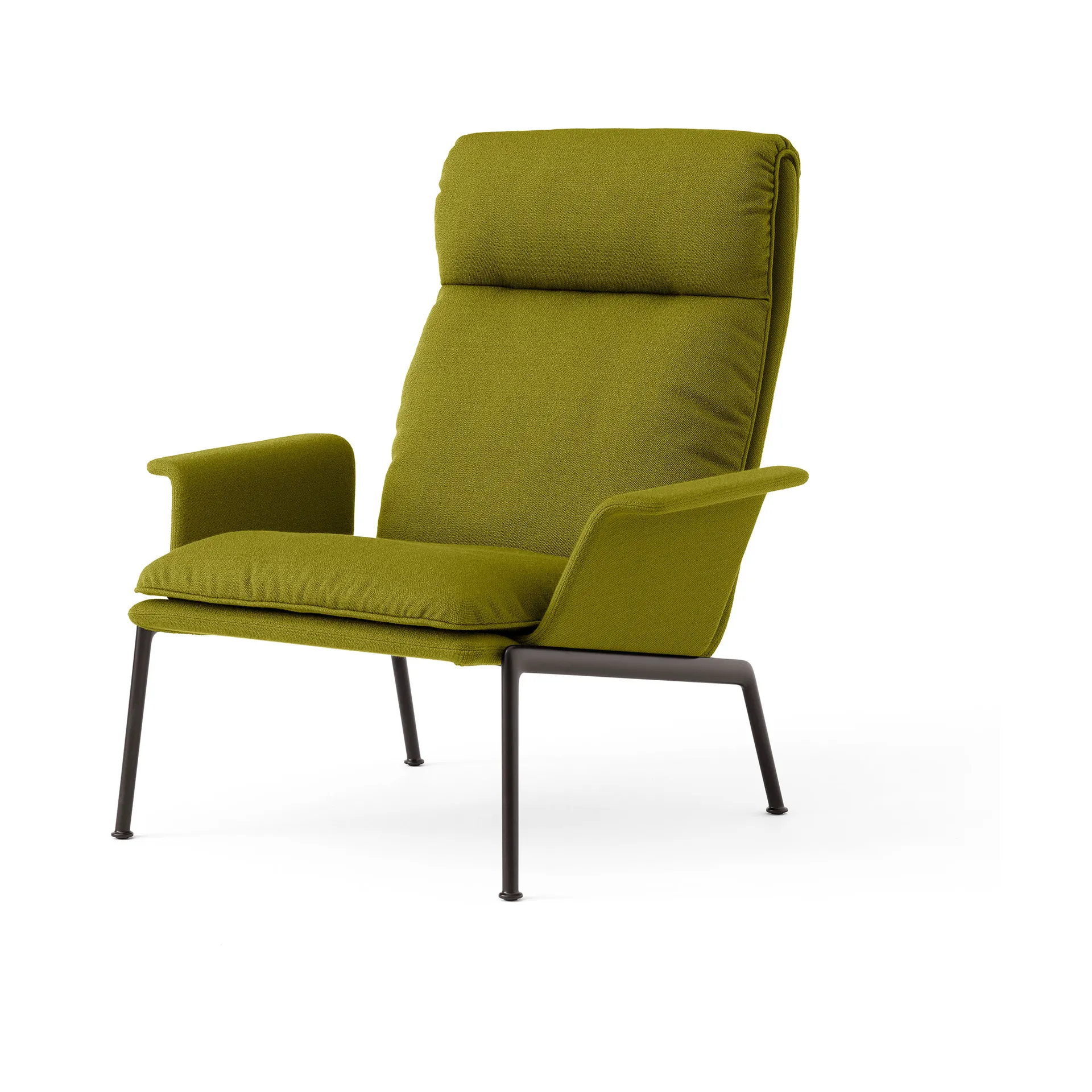 Sillón lounge Muno LN17 High back, Warm black-Vidar 0956 &Tradition