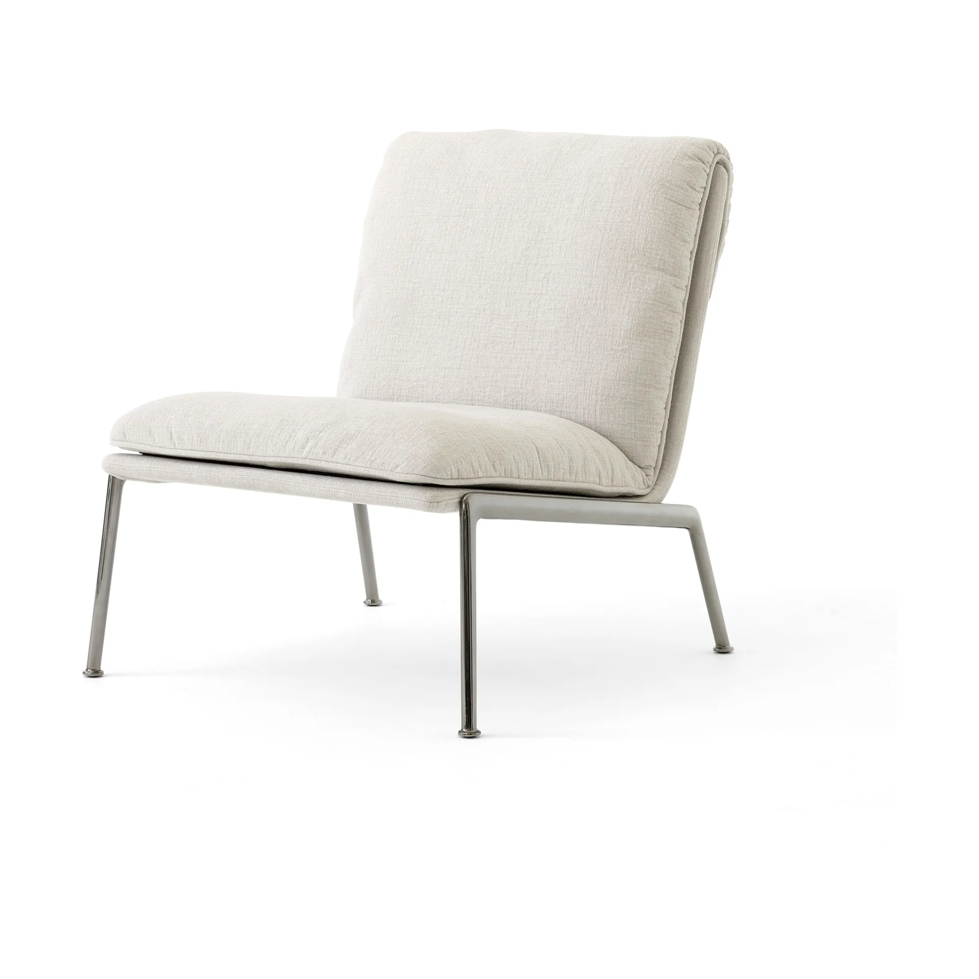 Sillón lounge Muno LN18, Dark chrome-Cifrado 0221 &Tradition