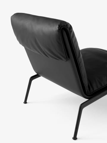 Sillón lounge Muno LN18 - Dark chrome-Noble leather Black - &Tradition