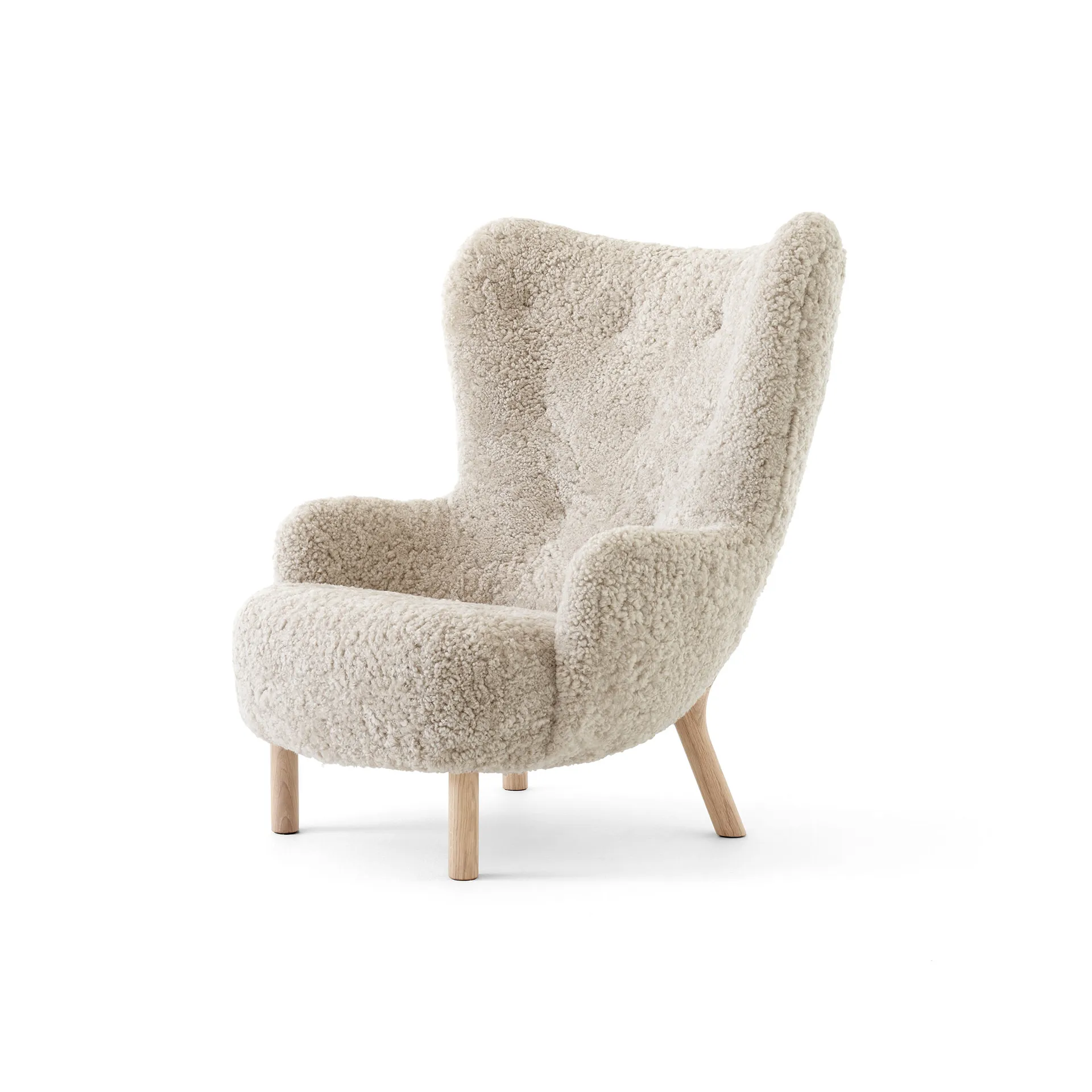 Sillón Petra VB3 High, Roble aceitado-Sheepskin Moonlight &Tradition