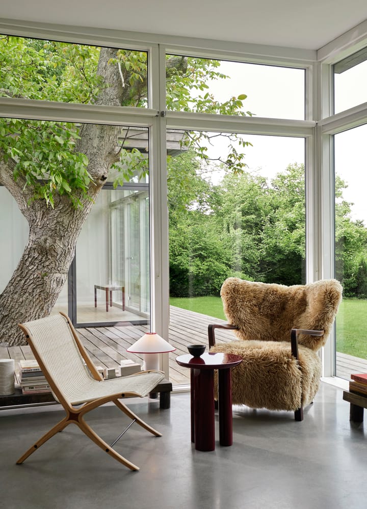 Sillón Wulff Lounge Chair ATD2, Nogal tratado-Sheepskin honey &Tradition