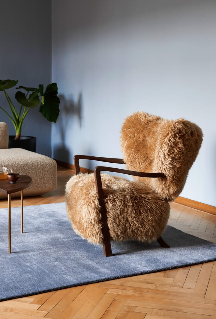 Sillón Wulff Lounge Chair ATD2, Nogal tratado-Sheepskin honey &Tradition