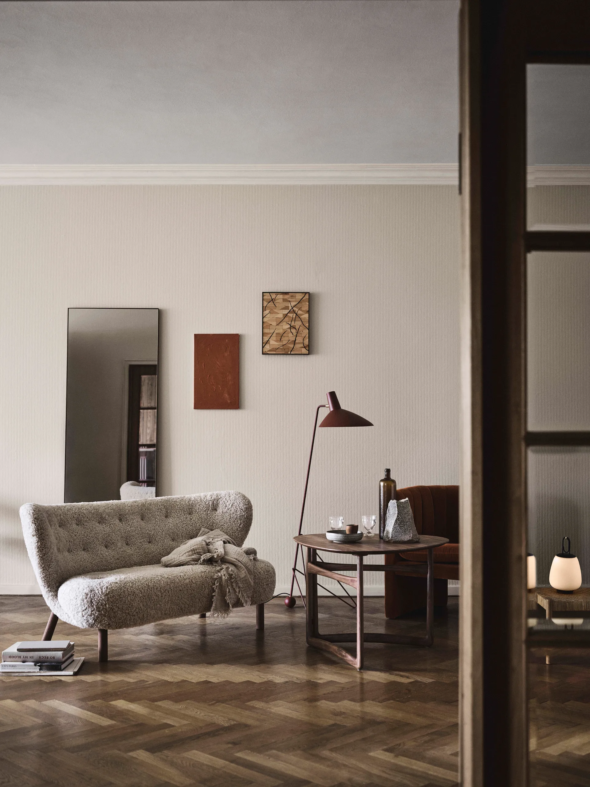 Sofá Little Petra VB2, Nogal tratado con aceite-Moonlight &Tradition