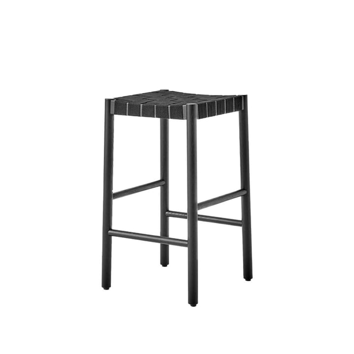 Taburete bar Betty TK7 - Black, asiento de banda de lino trenzada negro - &Tradition