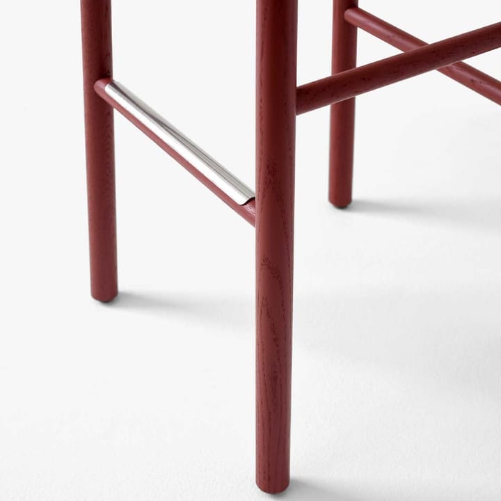 Taburete bar Betty TK8, Oak, asiento de banda de lino trenzada &Tradition