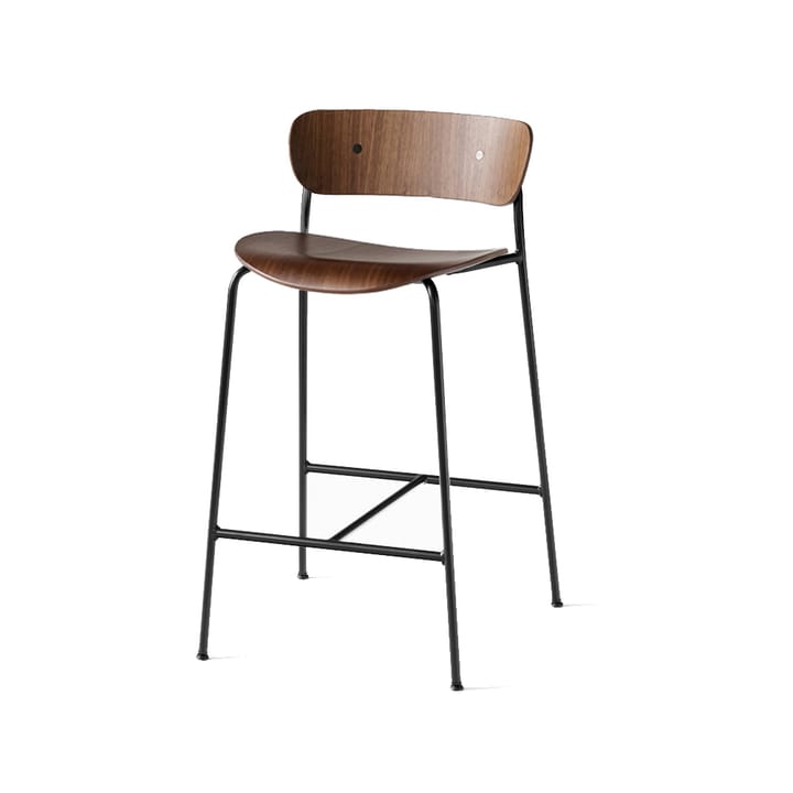 Taburete bar Pavilion AV7 - Nogal lacado, base acero - &Tradition