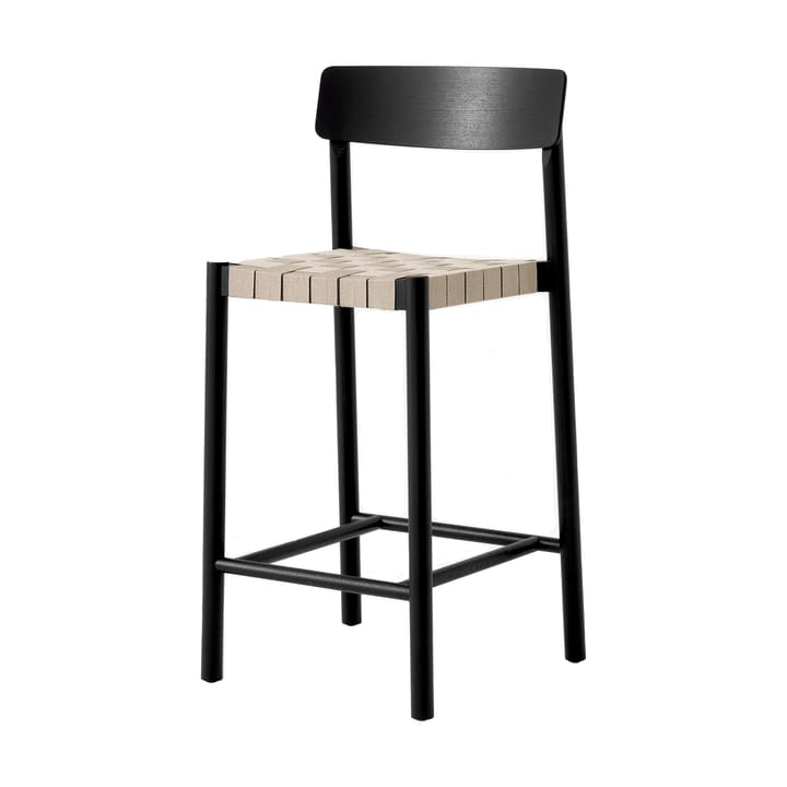 Taburete Betty TK12 Counter Chair 65 cm - Lino natural-fresno lacado negro - &Tradition
