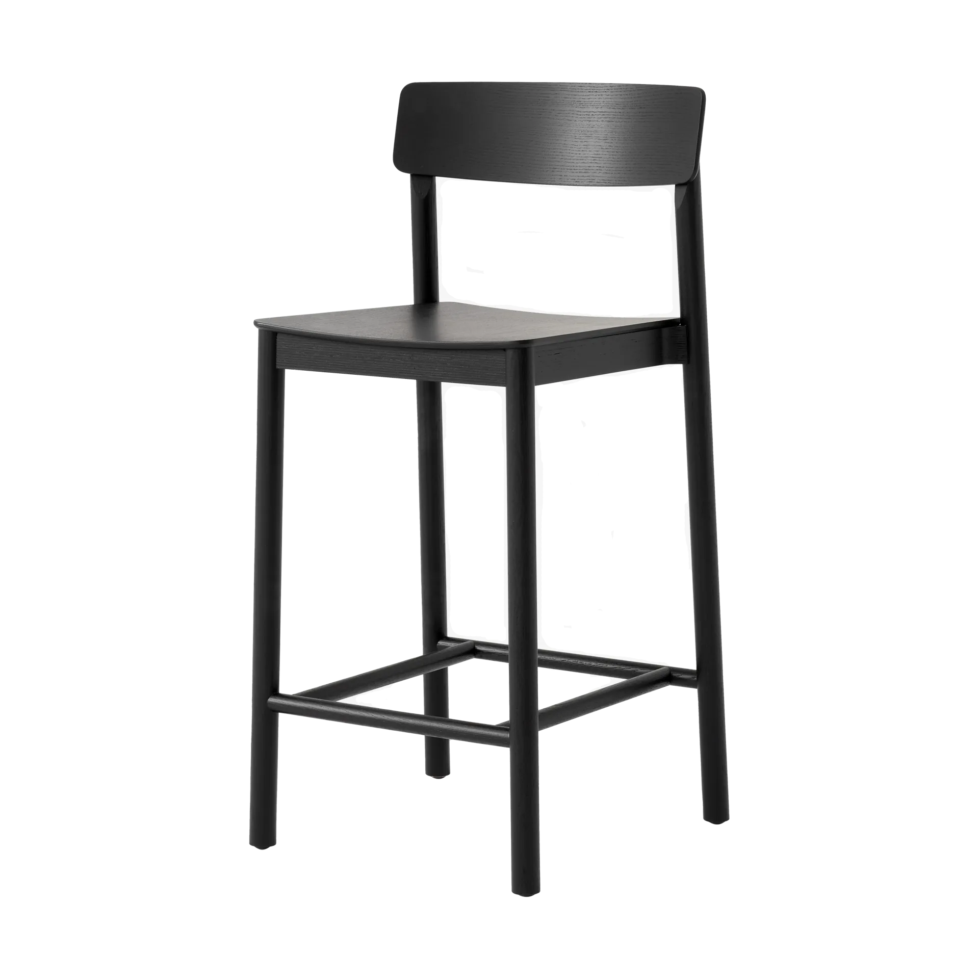 Taburete Betty TK13 Counter Chair 65 cm, Fresno lacado negro &Tradition
