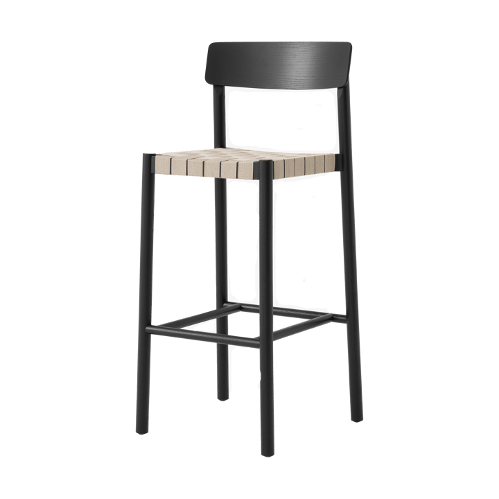 Taburete Betty TK15 Bar Chair 75 cm - Fresno lacado negro-lino natural - &Tradition