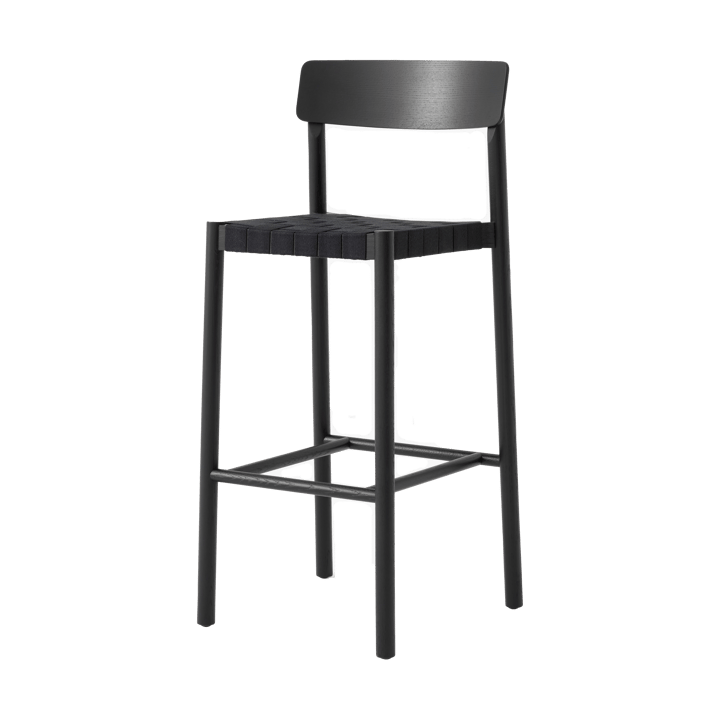 Taburete Betty TK15 Bar Chair 75 cm - Fresno lacado negro-lino negro - &Tradition