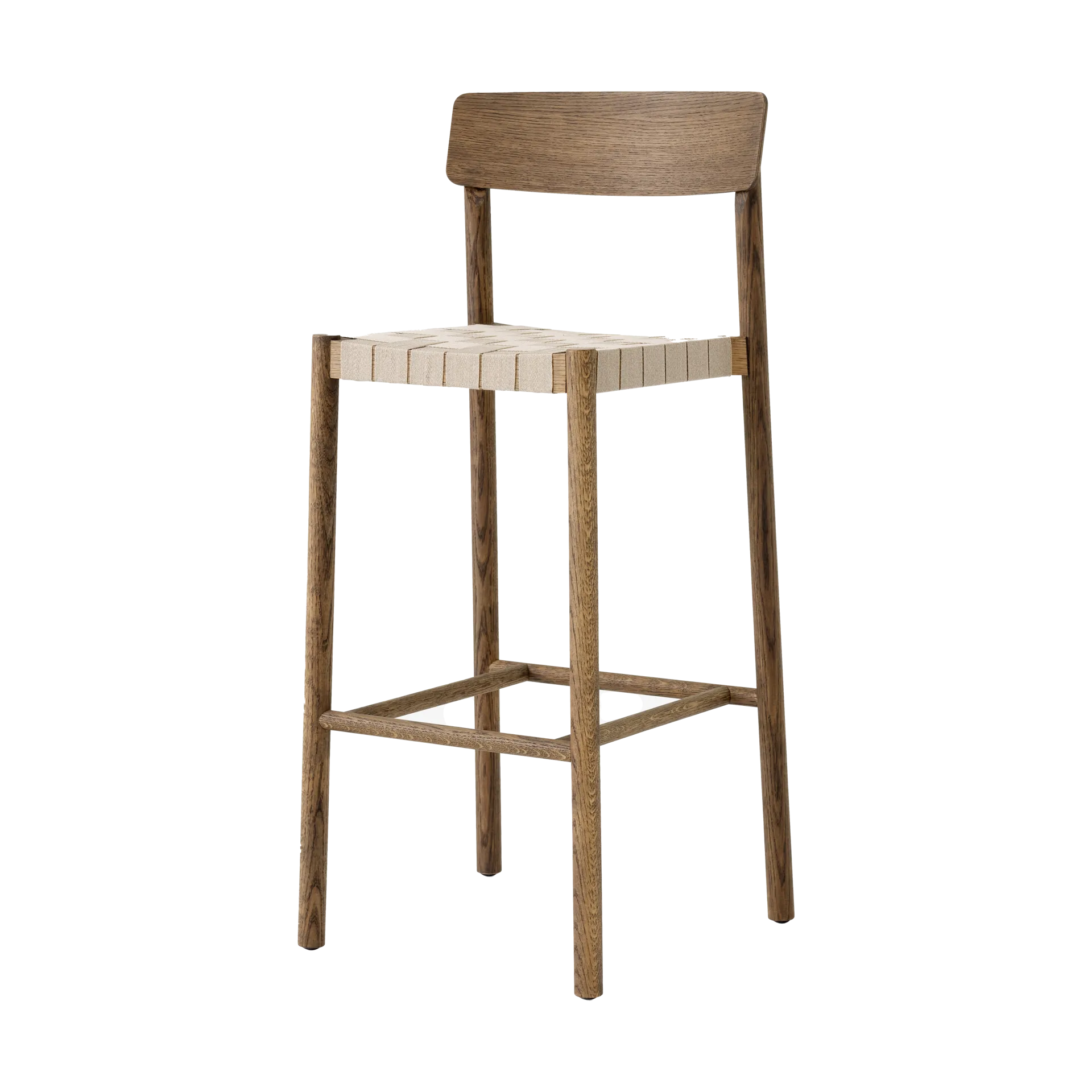 Taburete Betty TK15 Bar Chair 75 cm, Roble ahumado-lino natural &Tradition