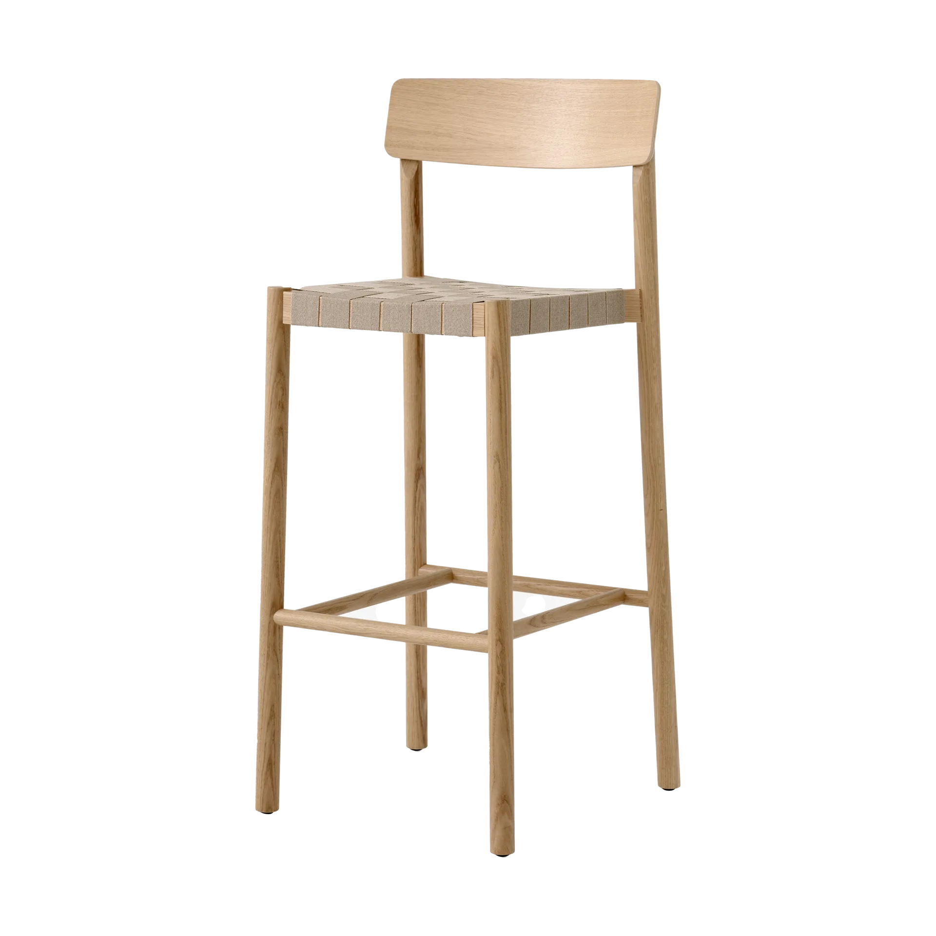 Taburete Betty TK15 Bar Chair 75 cm, Roble lacado-lino natural &Tradition