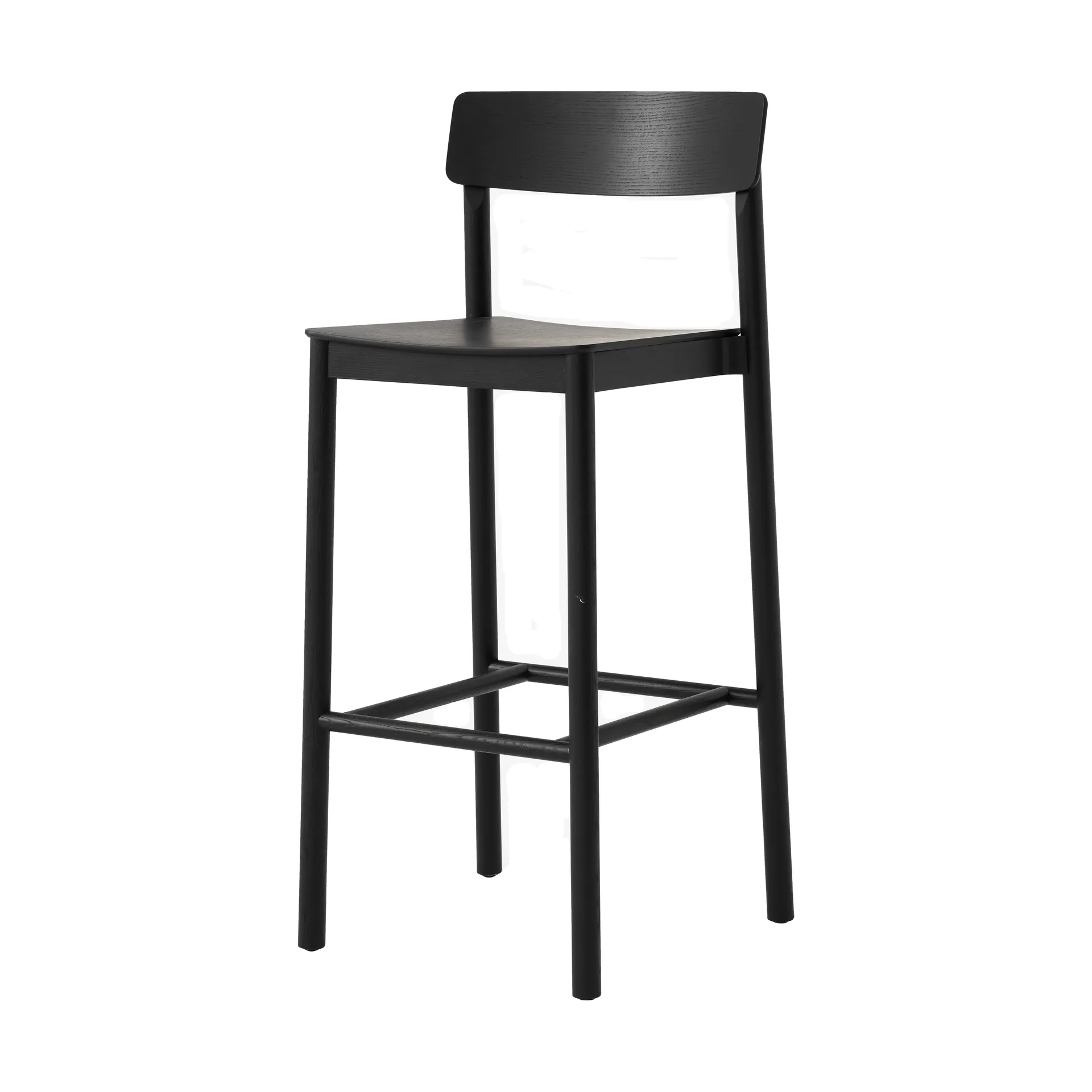 Taburete Betty TK16 Bar Chair 75 cm, Fresno lacado negro &Tradition