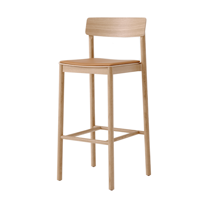 Taburete Betty TK17 Bar Chair 75 cm - Cuero color coñac Noble-roble lacado - &Tradition