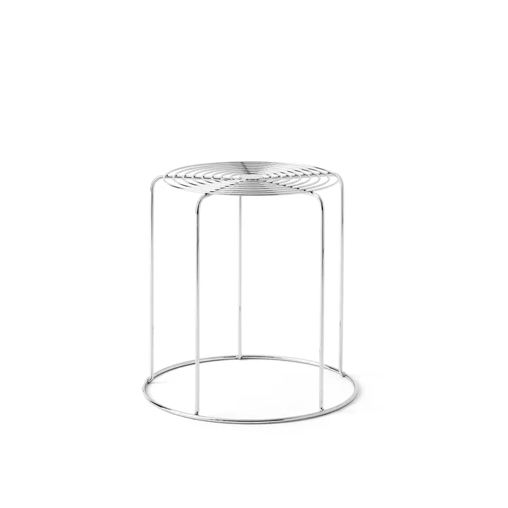 Taburete redondo Wire VP11 - Stainless steel, Ø44x42 cm - &Tradition