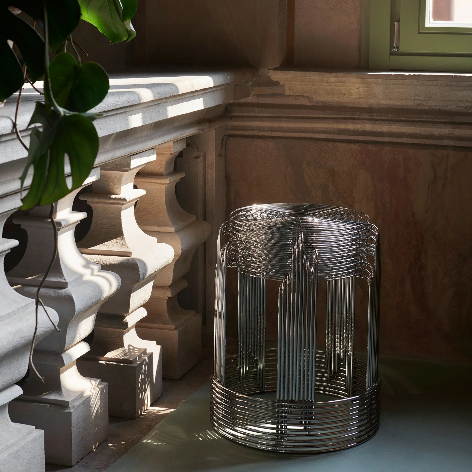 Taburete Wire VP11, Stainless steel &Tradition