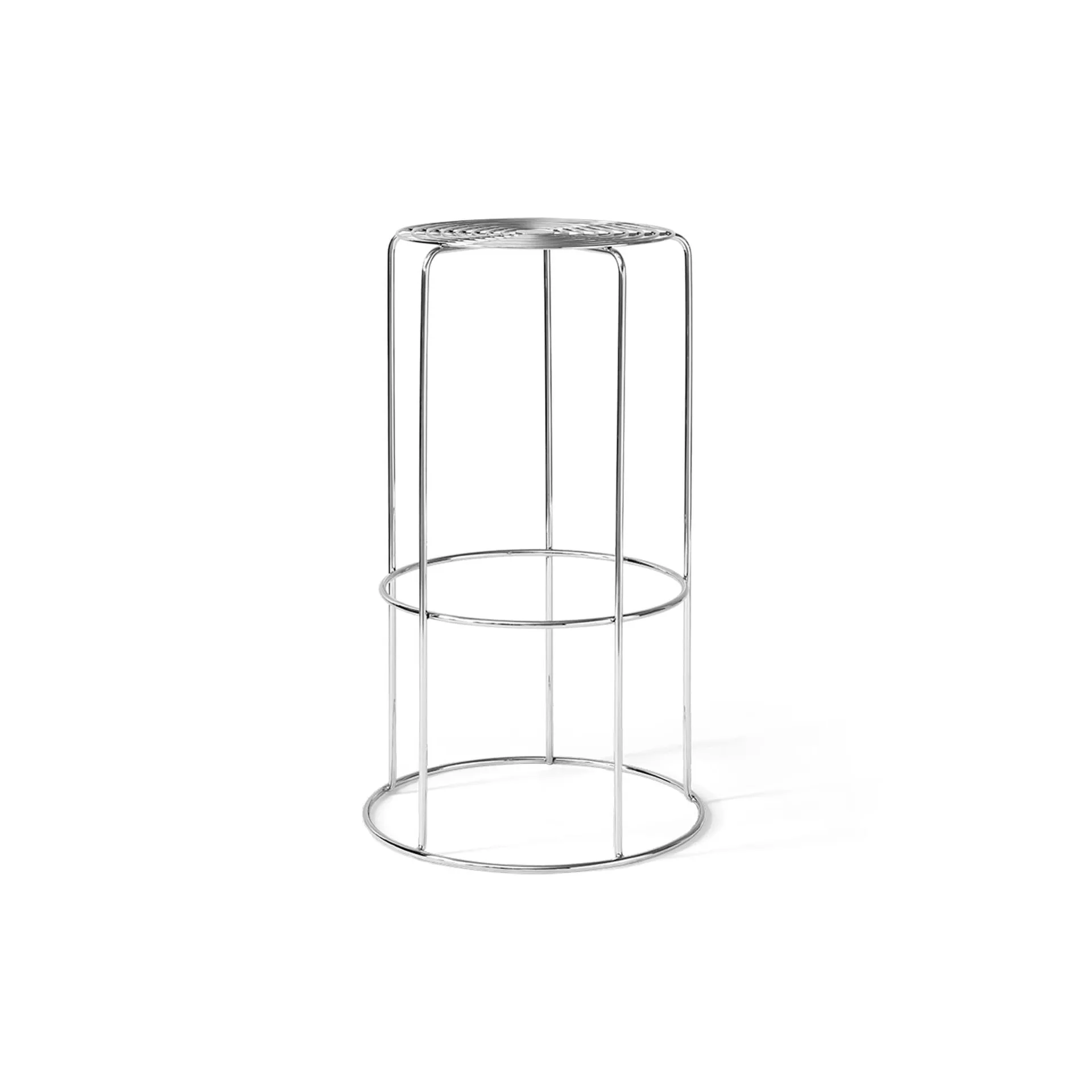 Taburete Wire VP16, Acero inoxidable, 75 cm &Tradition